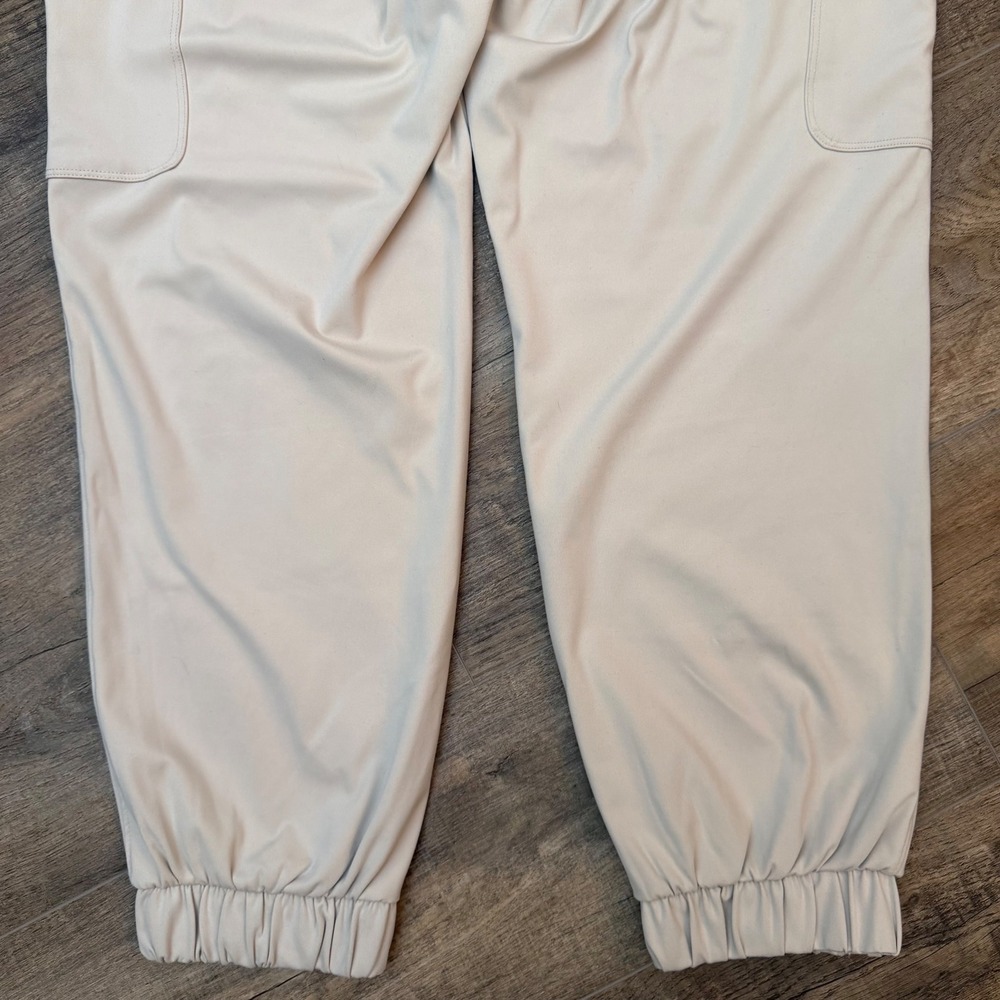 Yogalicious Lux Aviator Jogger Pant Beige Stone Cargo Women XL High Rise Stretch - Picture 6 of 11